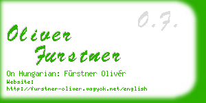 oliver furstner business card